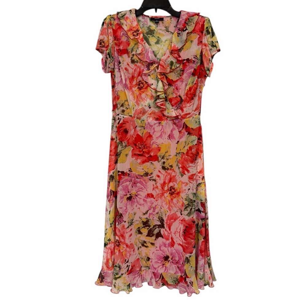 MSK Vibrant Floral Midi Dress